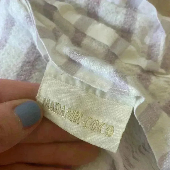 Madame COCO Turkish Striped Towel White Purple - Picture 2 of 6